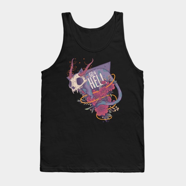 Go to Hell Kitten Tank Top by Jess Adams